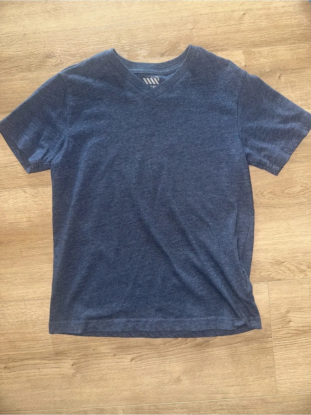 Old Navy Dark Blue Heather V-Neck Tee - Short Sleeve